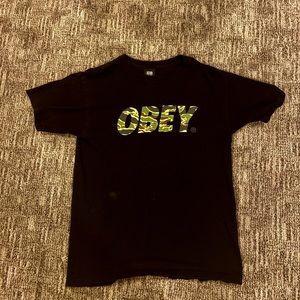 Obey Camo Black Tee